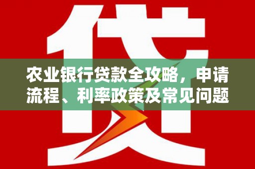 溪州农业银行贷款全攻略，申请流程、利率政策及常见问题解析