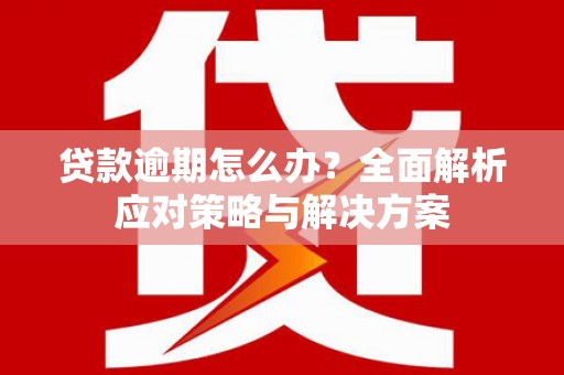 溪州贷款逾期怎么办？全面解析应对策略与解决方案