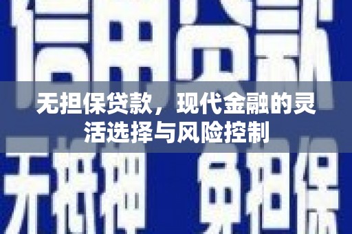 溪州无担保贷款，现代金融的灵活选择与风险控制