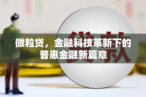 溪州微粒贷，金融科技革新下的普惠金融新篇章