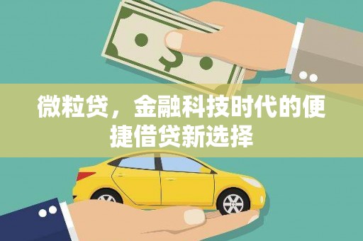 溪州微粒贷，金融科技时代的便捷借贷新选择