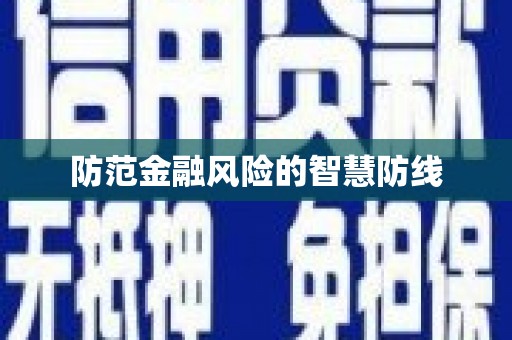 溪州防范金融风险的智慧防线